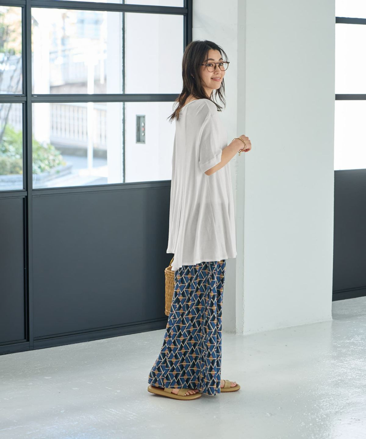 着用イメージ 167cm　ホワイト