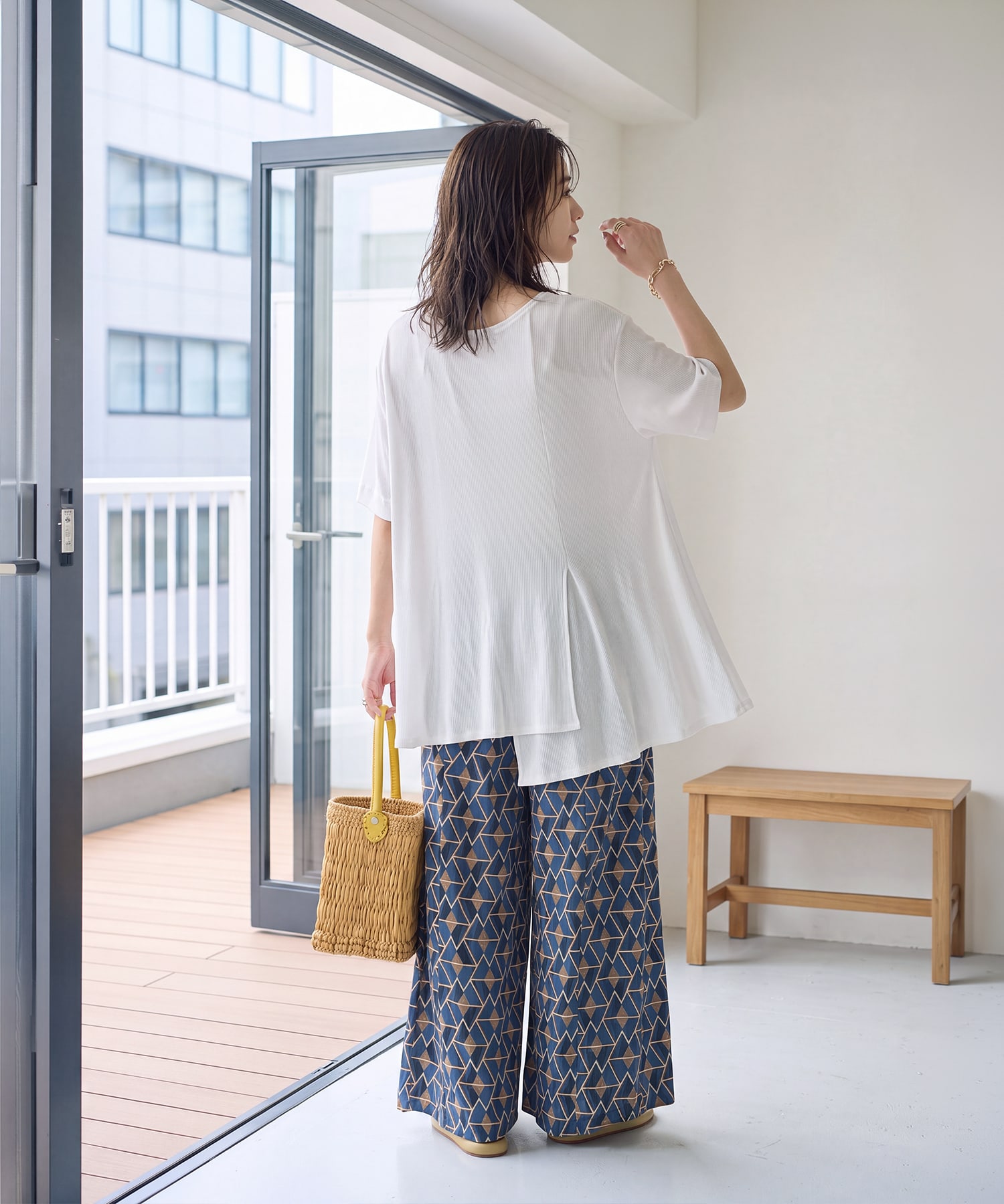 着用イメージ 167cm　ホワイト
