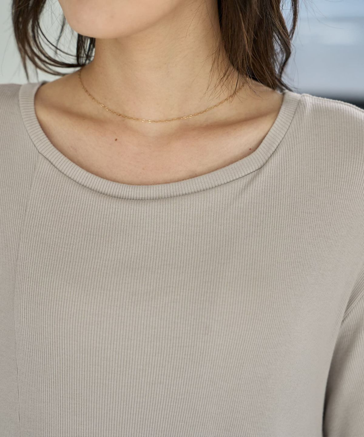 着用イメージ 167cm　グレージュ