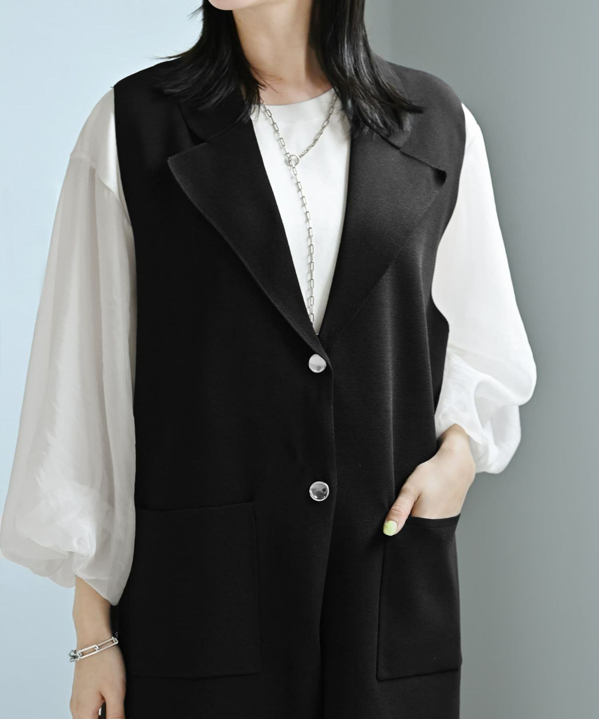 着用イメージ 172cm ブラック