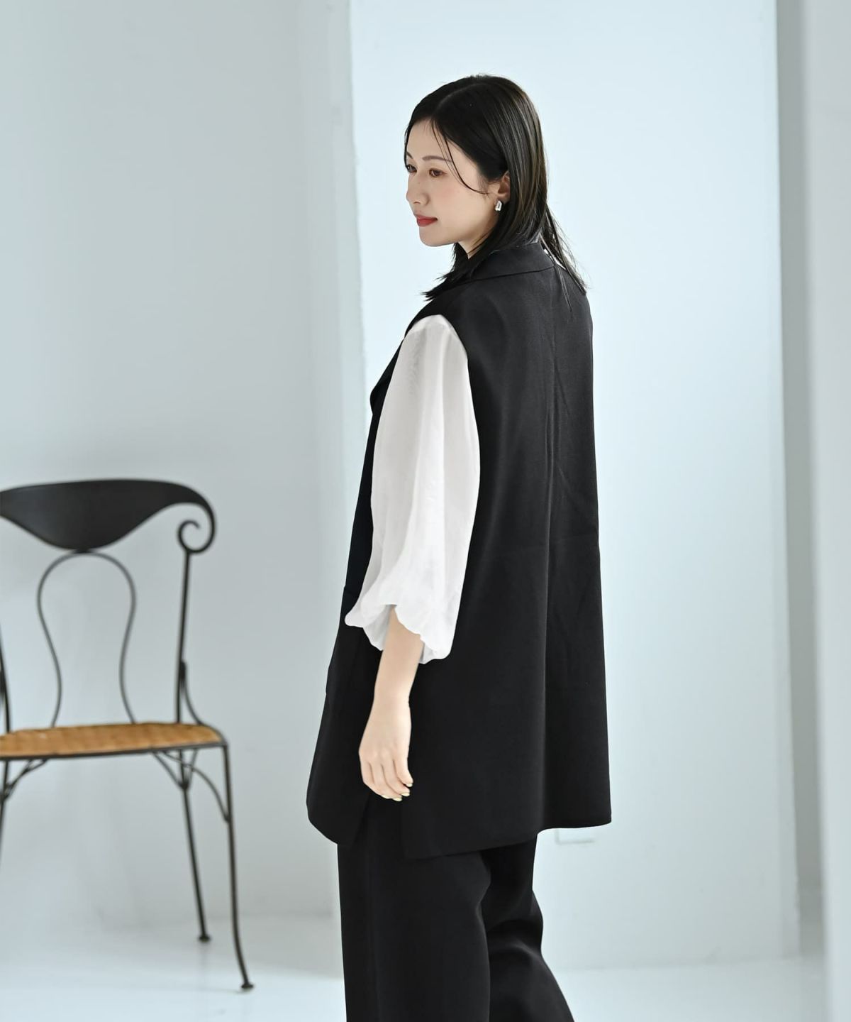 着用イメージ 172cm ブラック