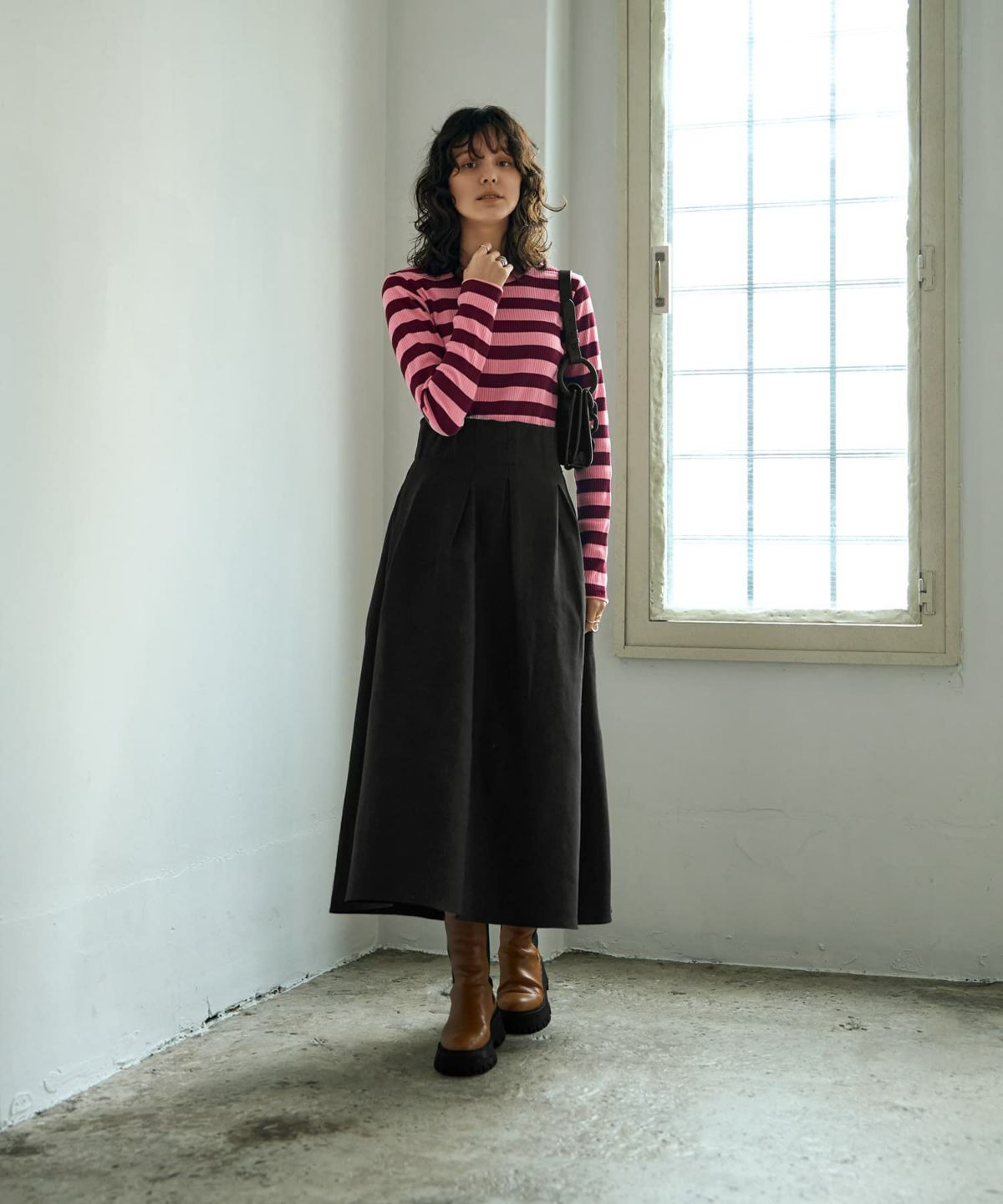 着用イメージ 167cm ブラック