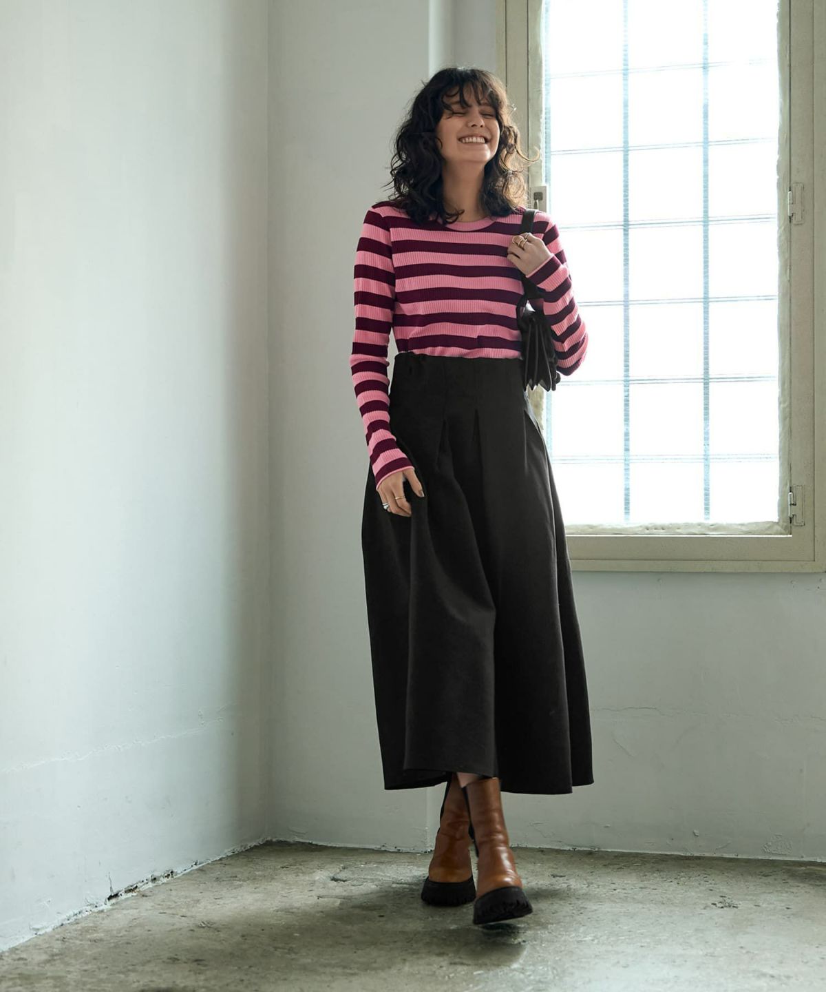 着用イメージ 167cm ブラック