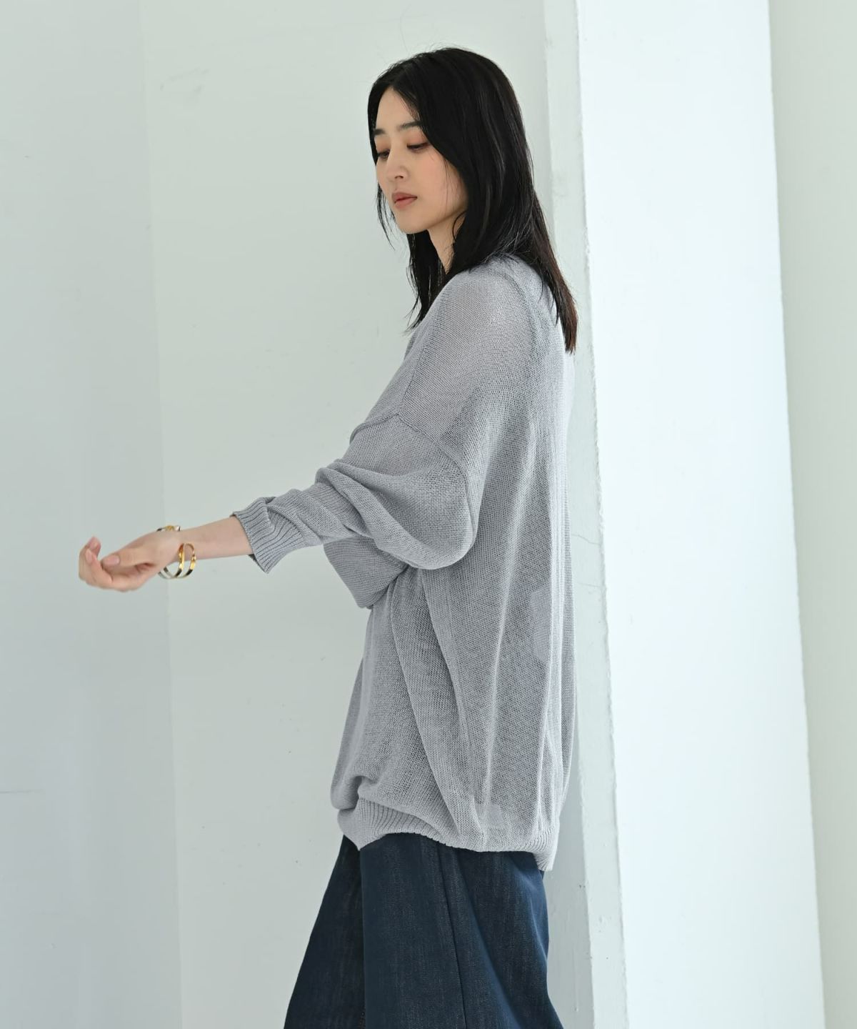 着用イメージ 170cm グレー