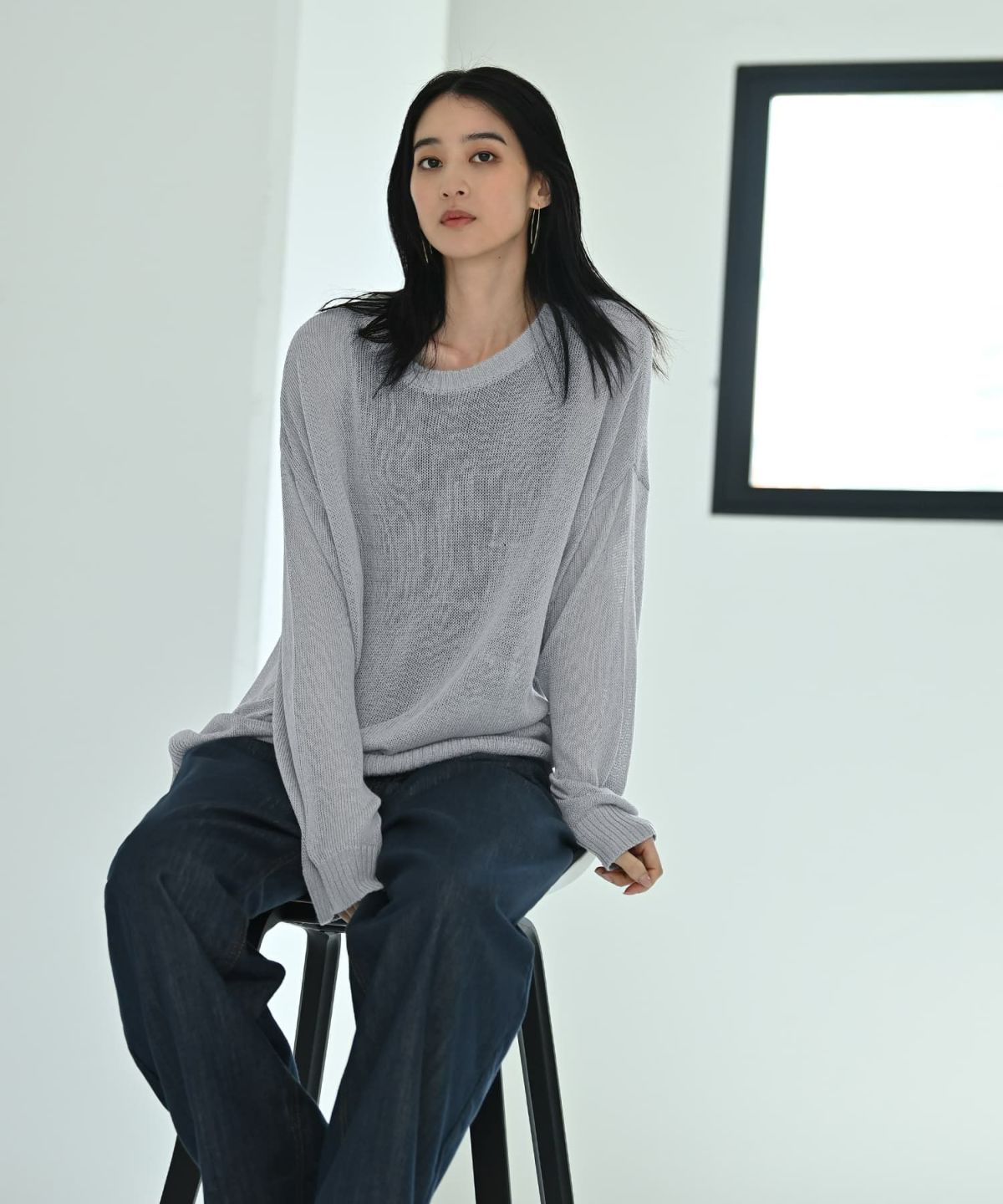 着用イメージ 170cm グレー