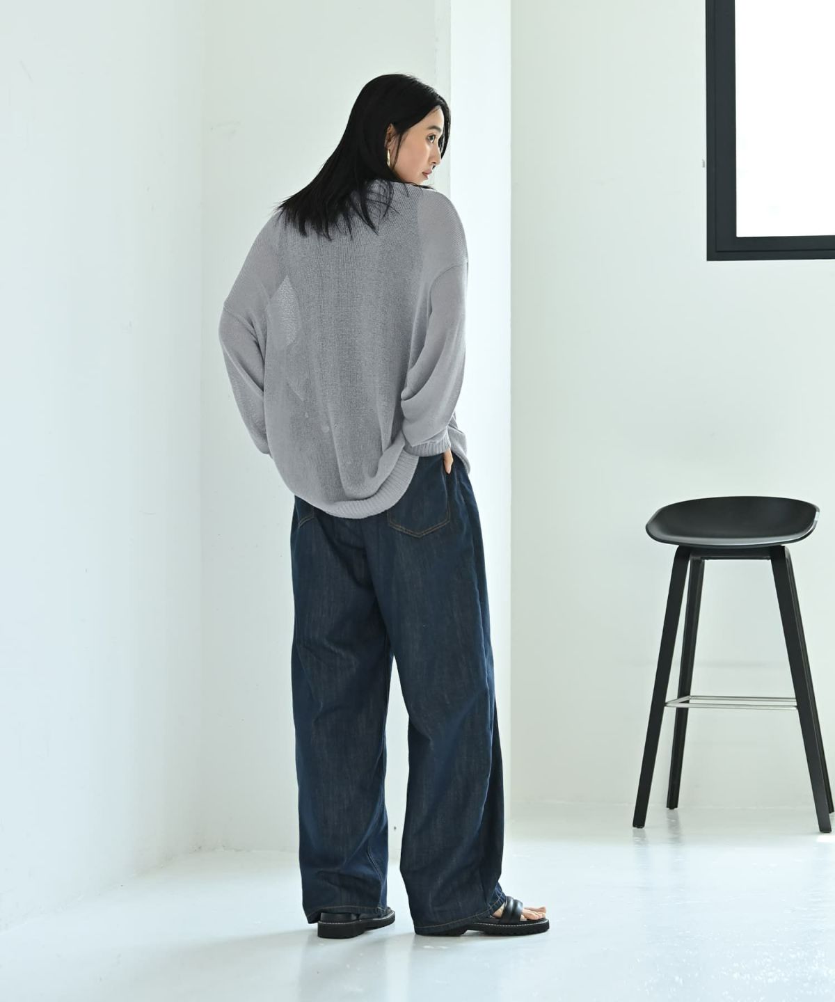 着用イメージ 170cm グレー