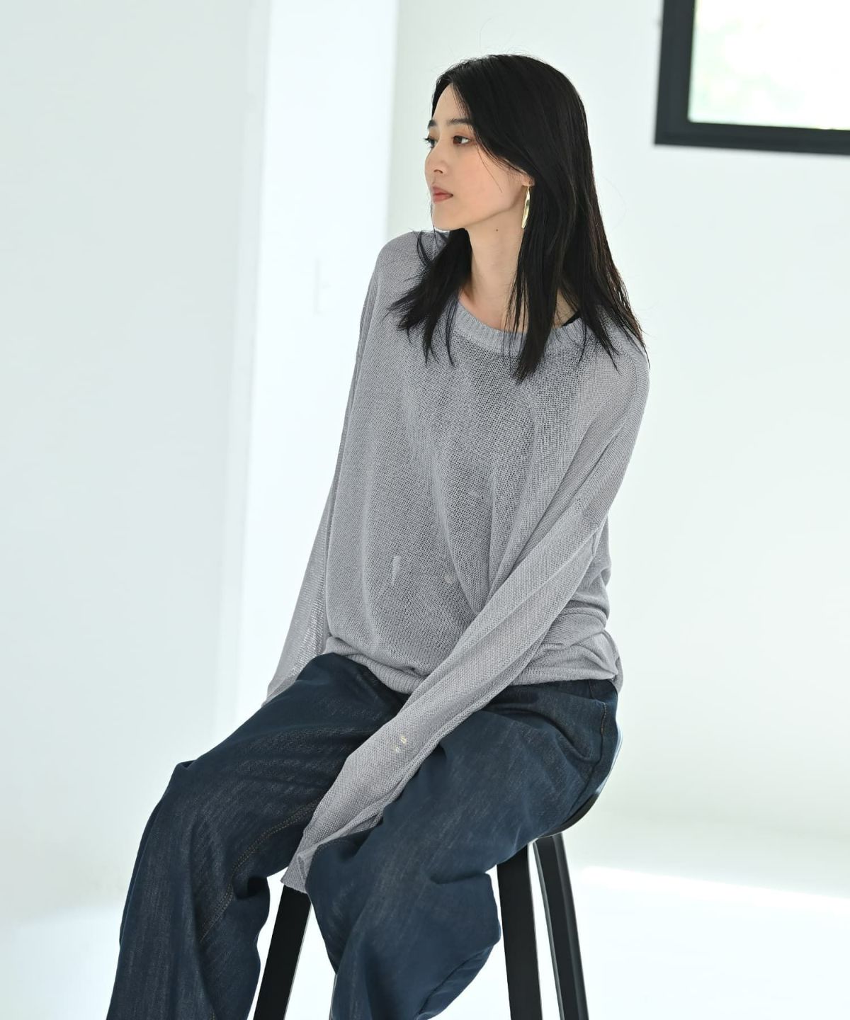 着用イメージ 170cm グレー