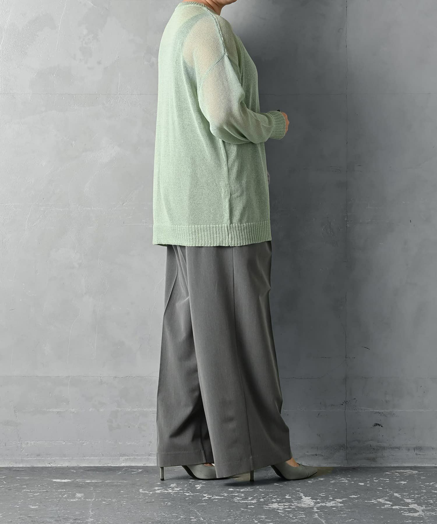 着用イメージ 163cm グリーン