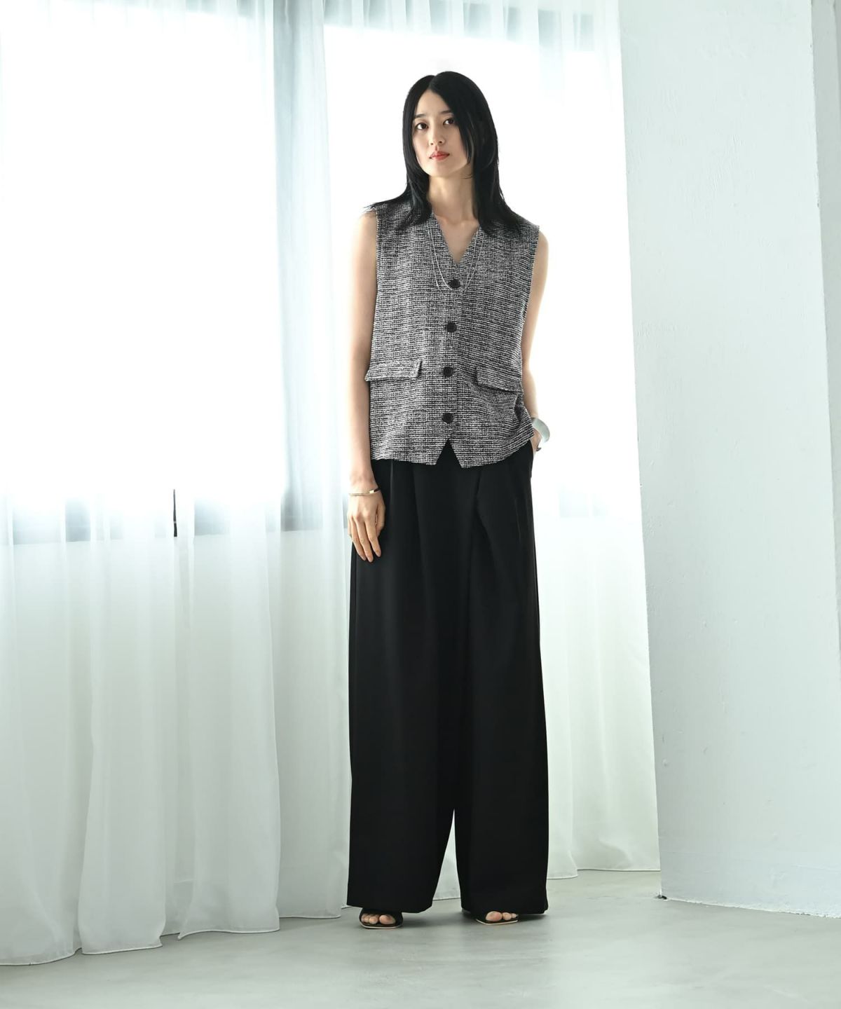 着用イメージ 170cm ブラック