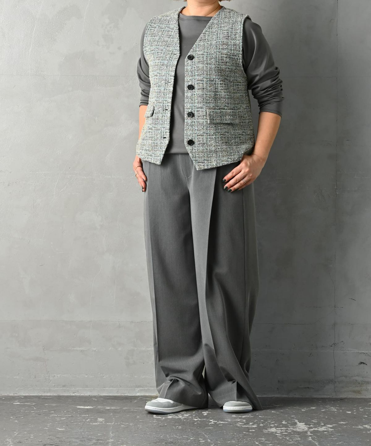 着用イメージ 163cm ブルー