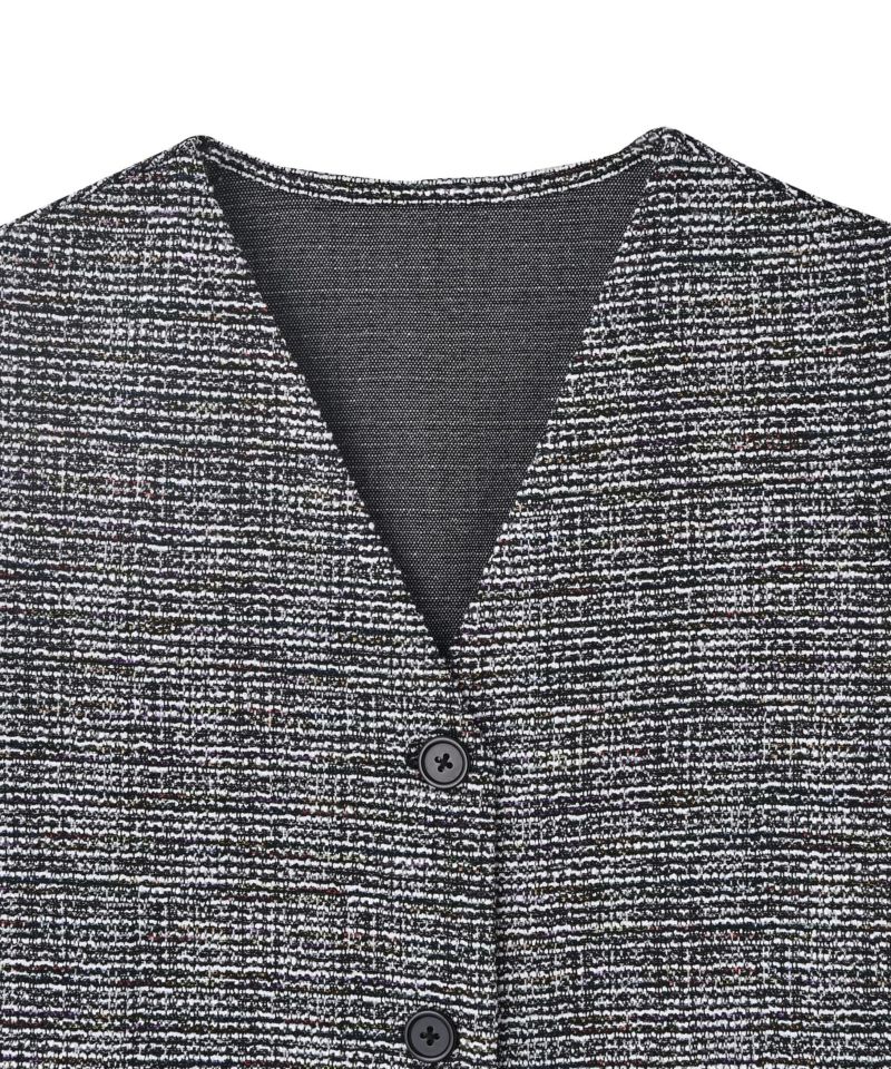 BLK001】カットライトツイードベスト | おしゃれな大人レディース