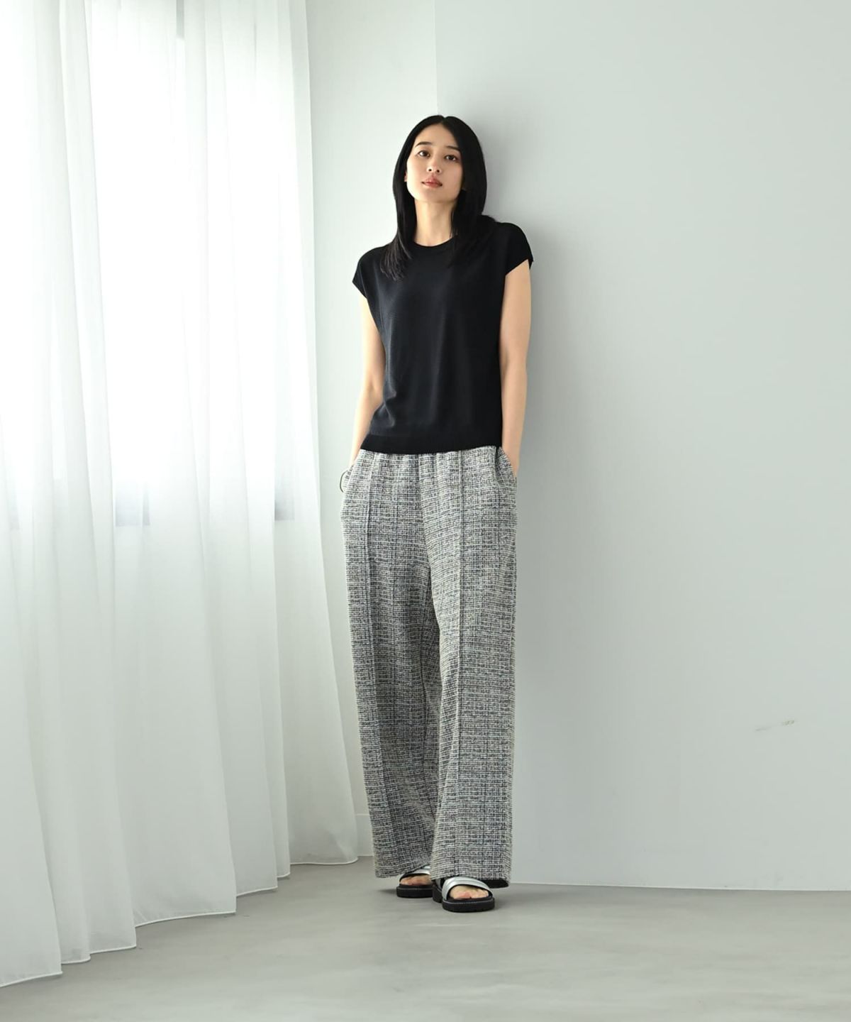 着用イメージ 170cm ブルー