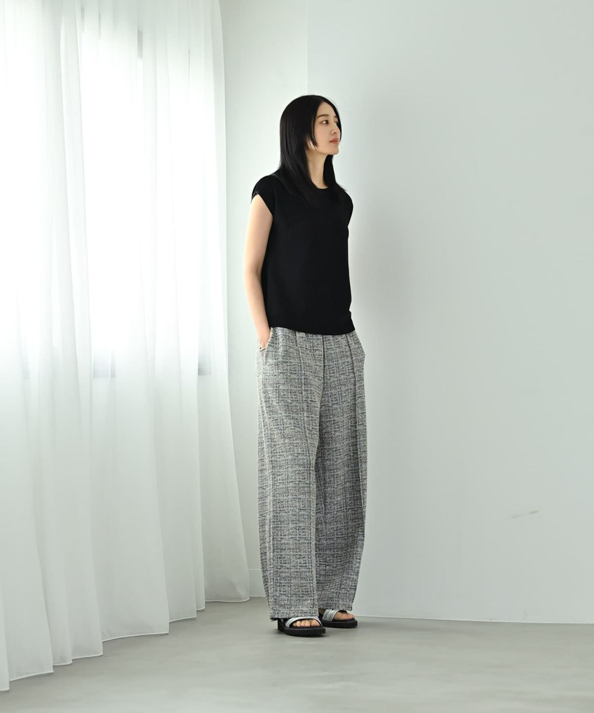 着用イメージ 170cm ブルー