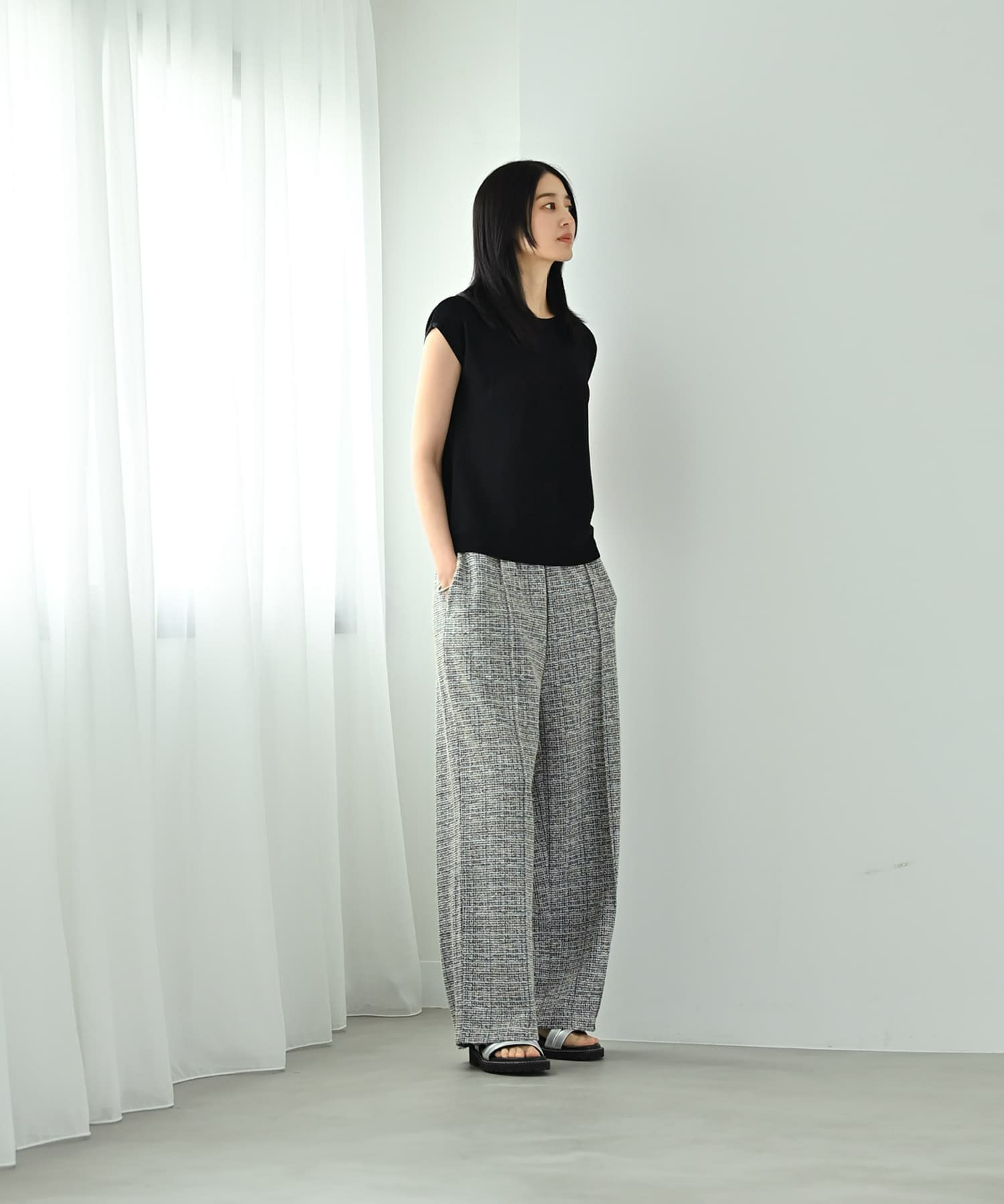着用イメージ 170cm ブルー