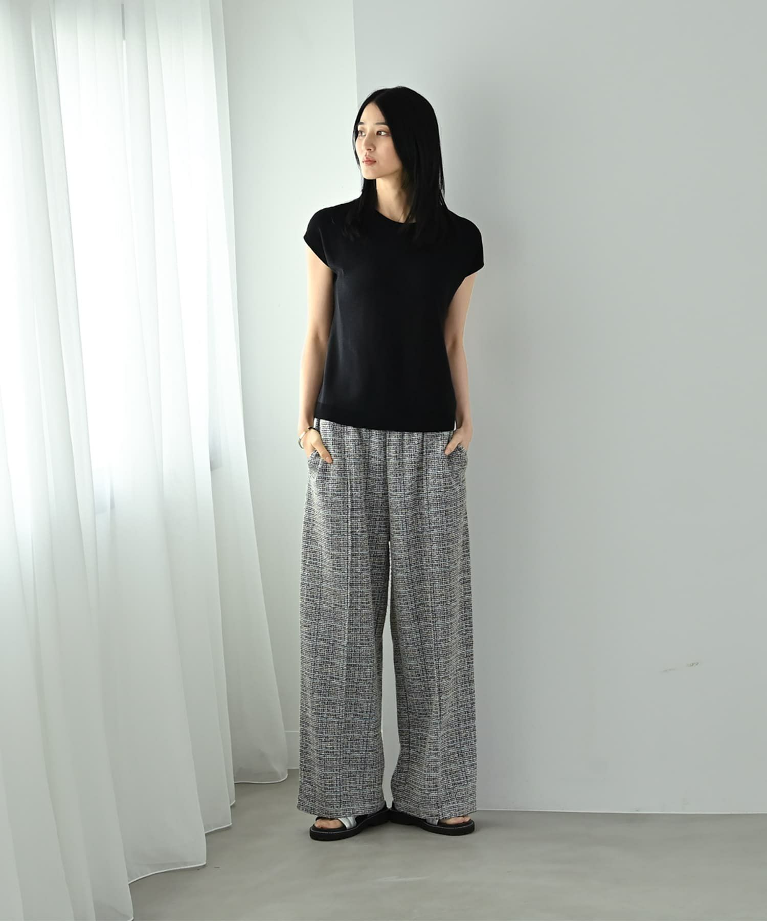 着用イメージ 170cm ブルー