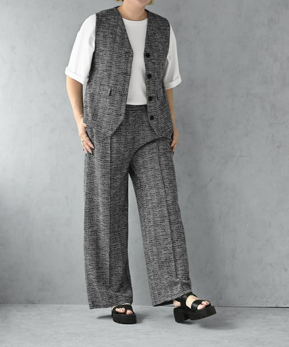 着用イメージ 163cm ブラック