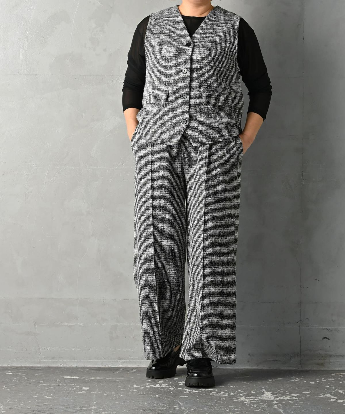 着用イメージ 163cm ブラック