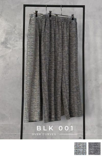★【BLK001】カットライトツイードパンツ