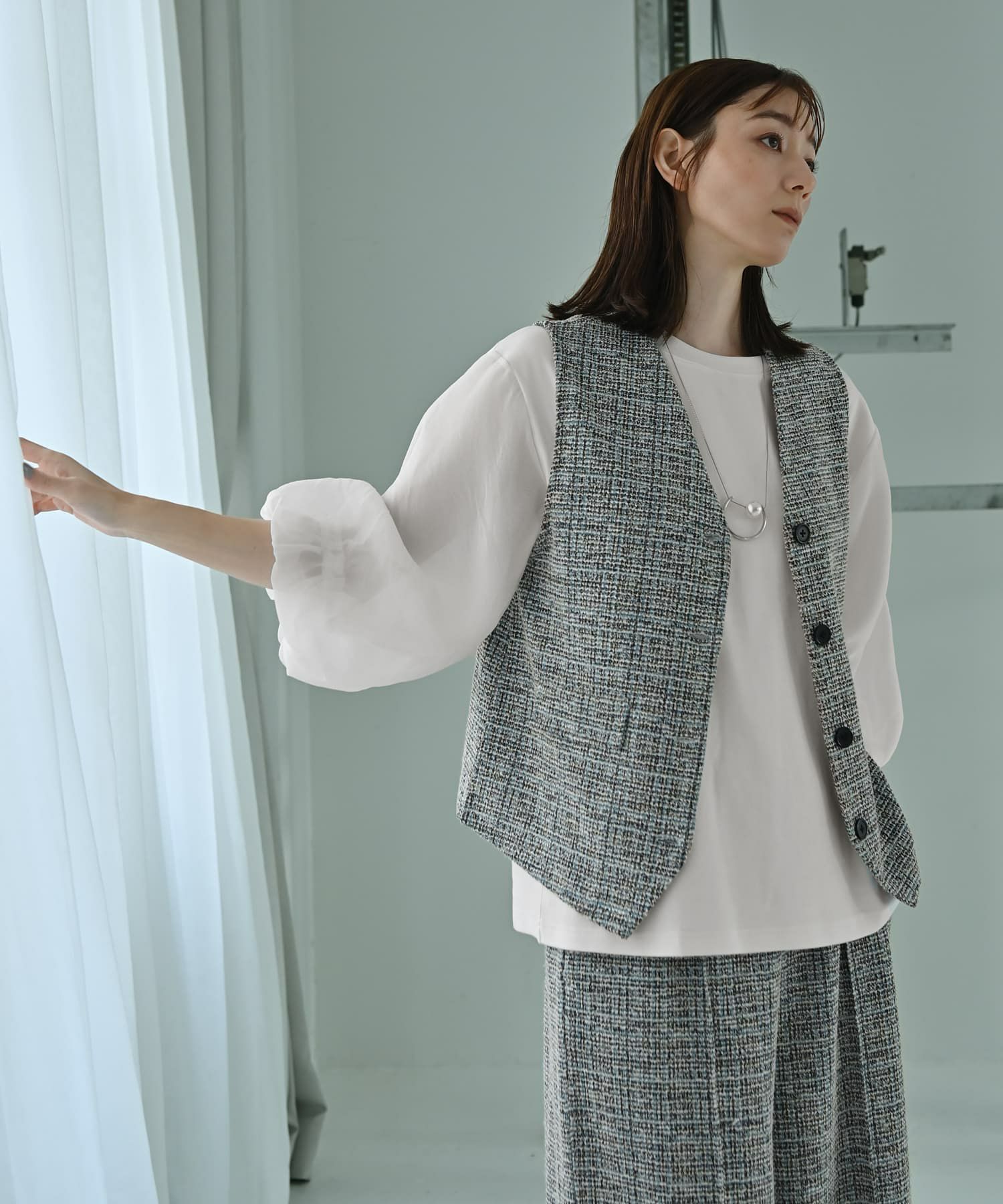 着用イメージ 170cm ブルー