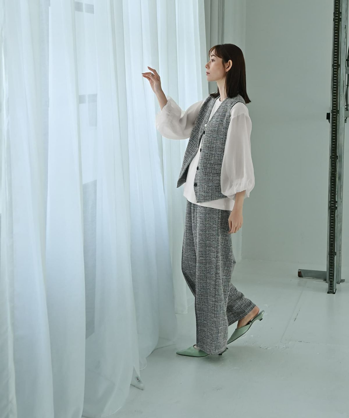 着用イメージ 170cm ブルー