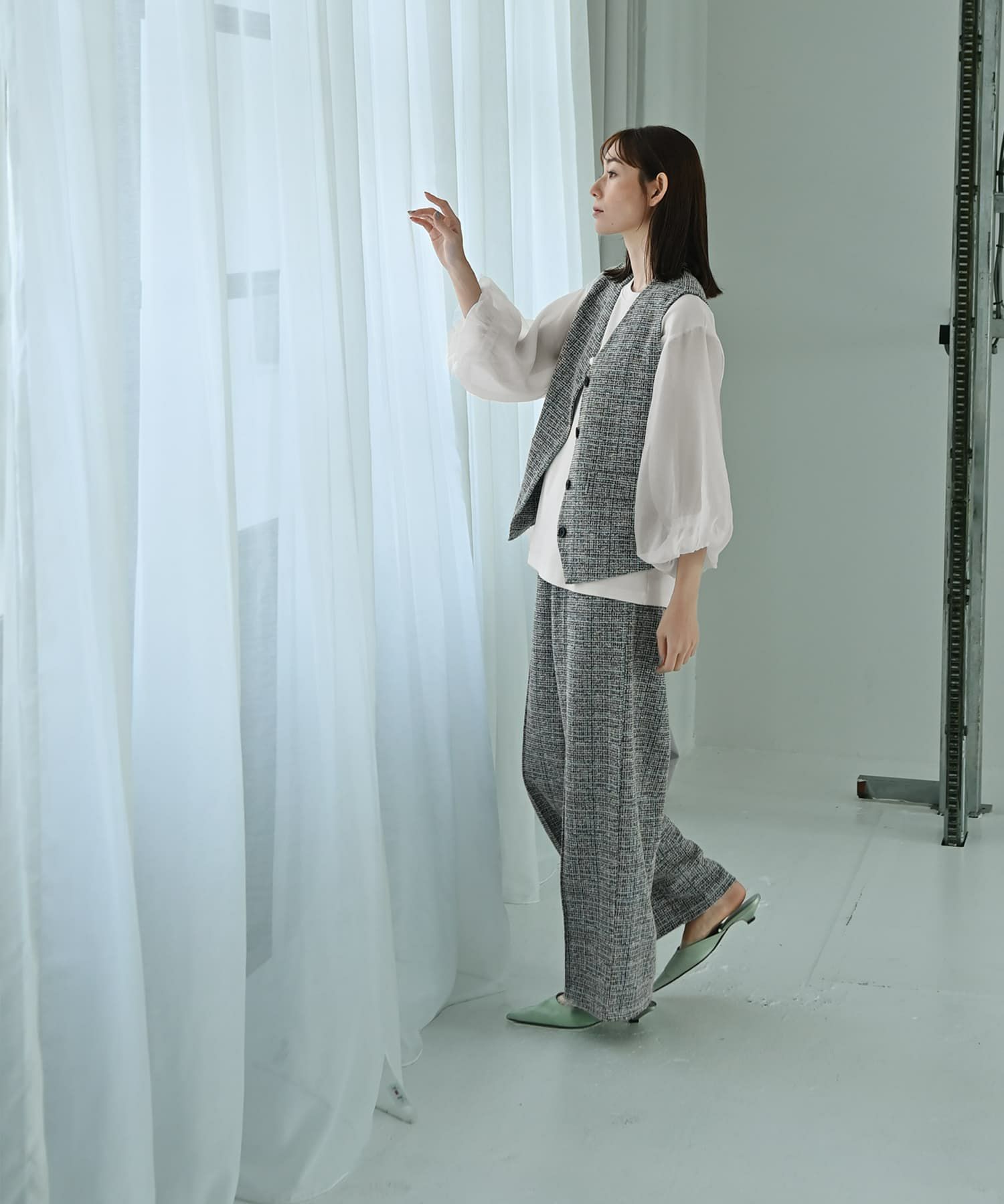 着用イメージ 170cm ブルー