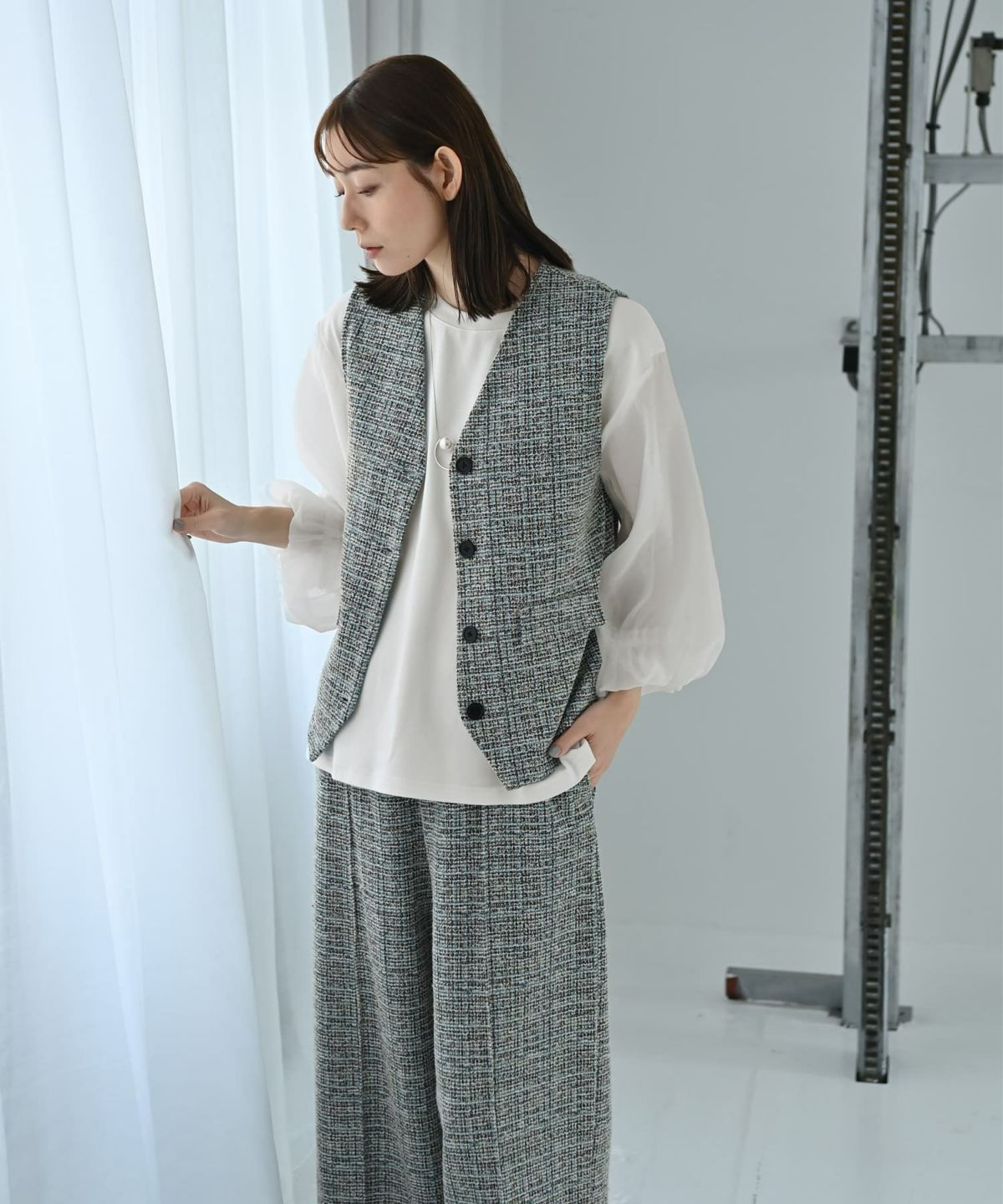 着用イメージ 170cm ブルー