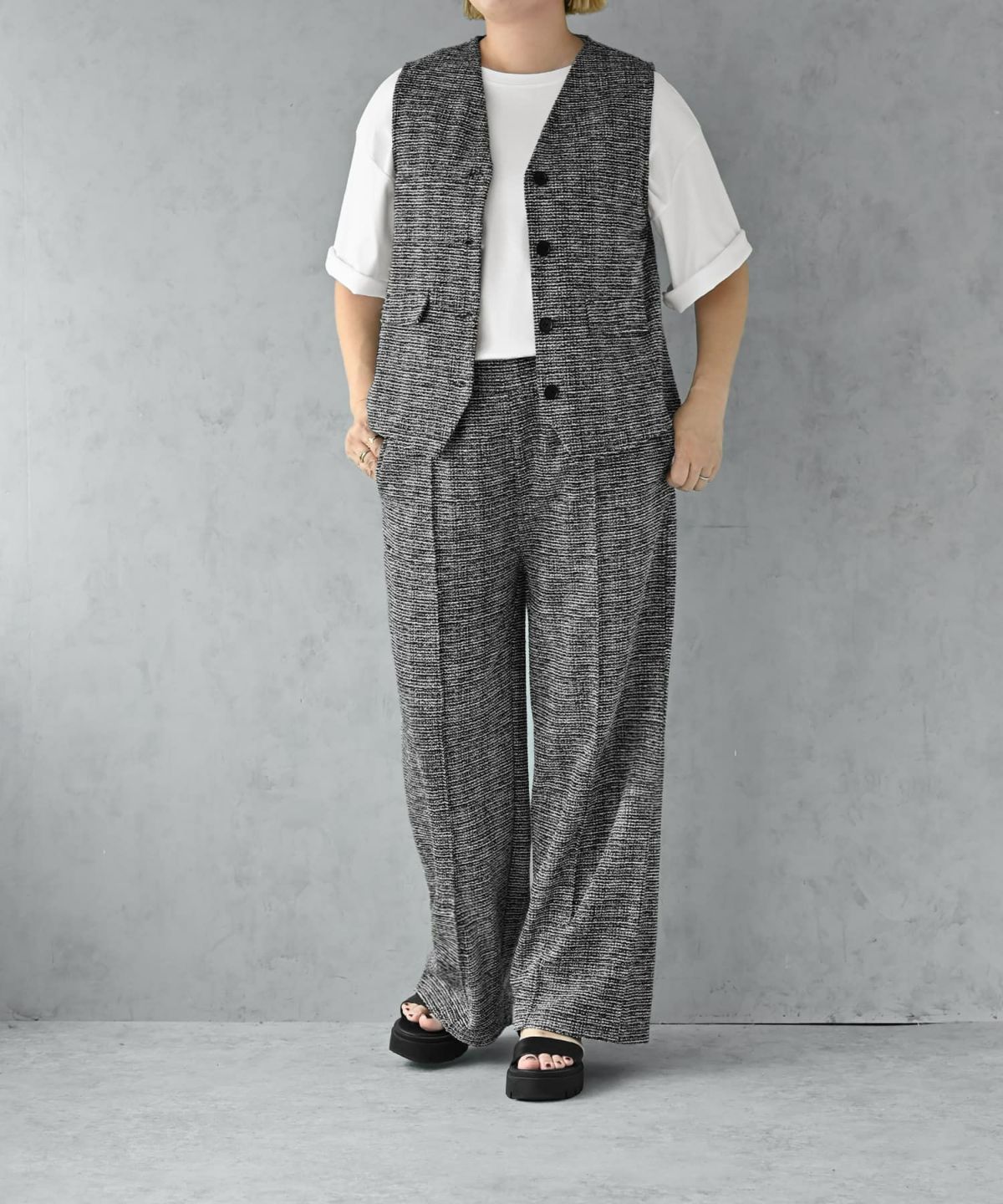 着用イメージ 163cm ブラック