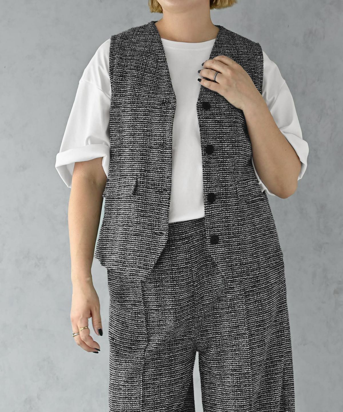 着用イメージ 163cm ブラック