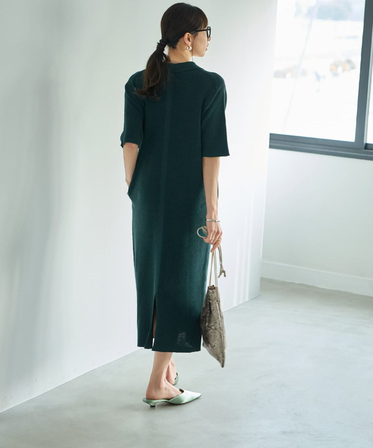 着用イメージ 165cm　02サイズ　ダークグリーン