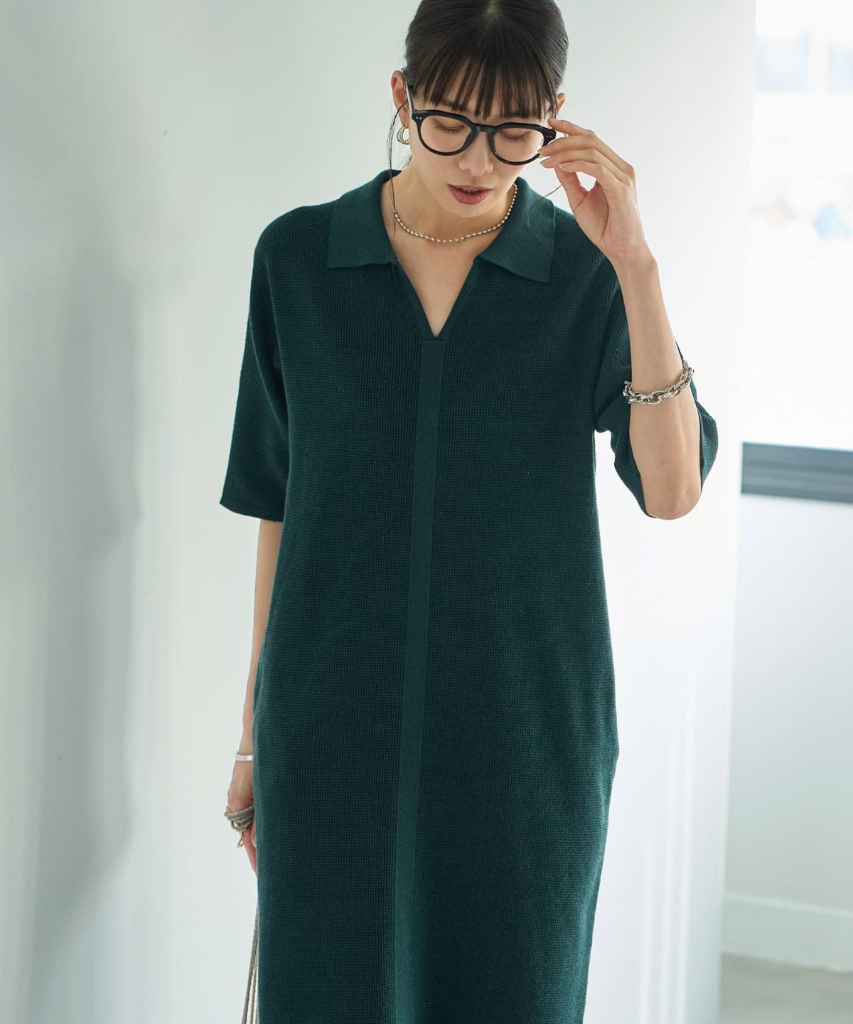 着用イメージ 165cm　02サイズ　ダークグリーン