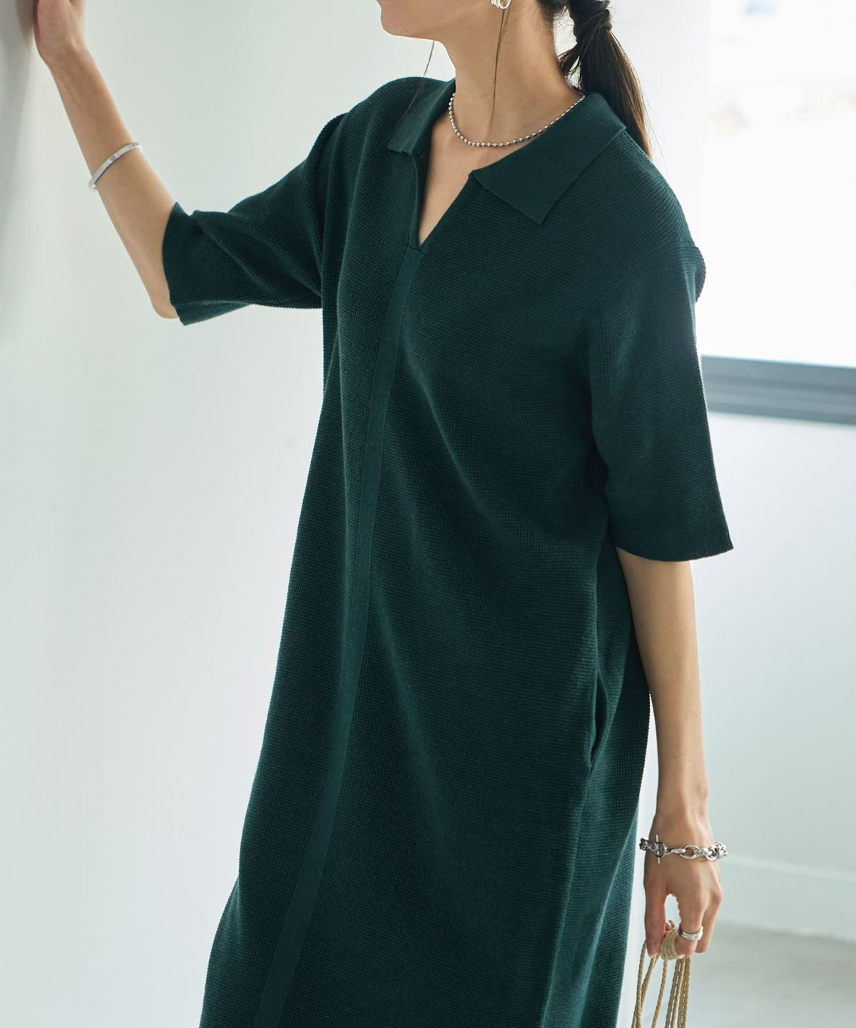 着用イメージ 165cm　02サイズ　ダークグリーン