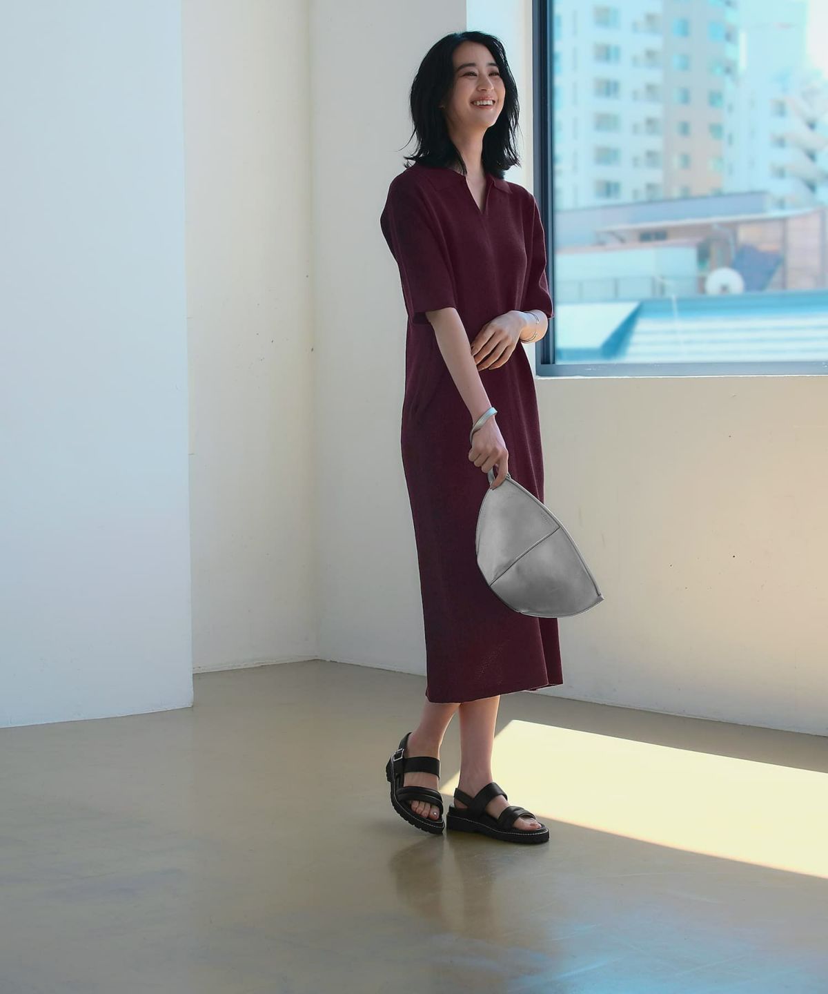 着用イメージ 170cm　02サイズ　レーズンブラウン