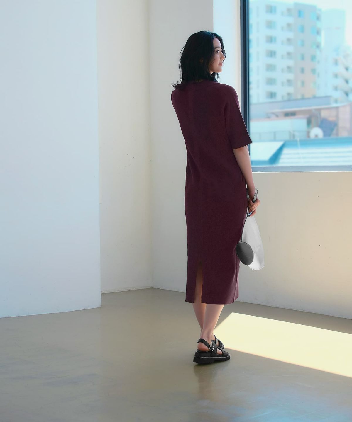 着用イメージ 170cm　02サイズ　レーズンブラウン