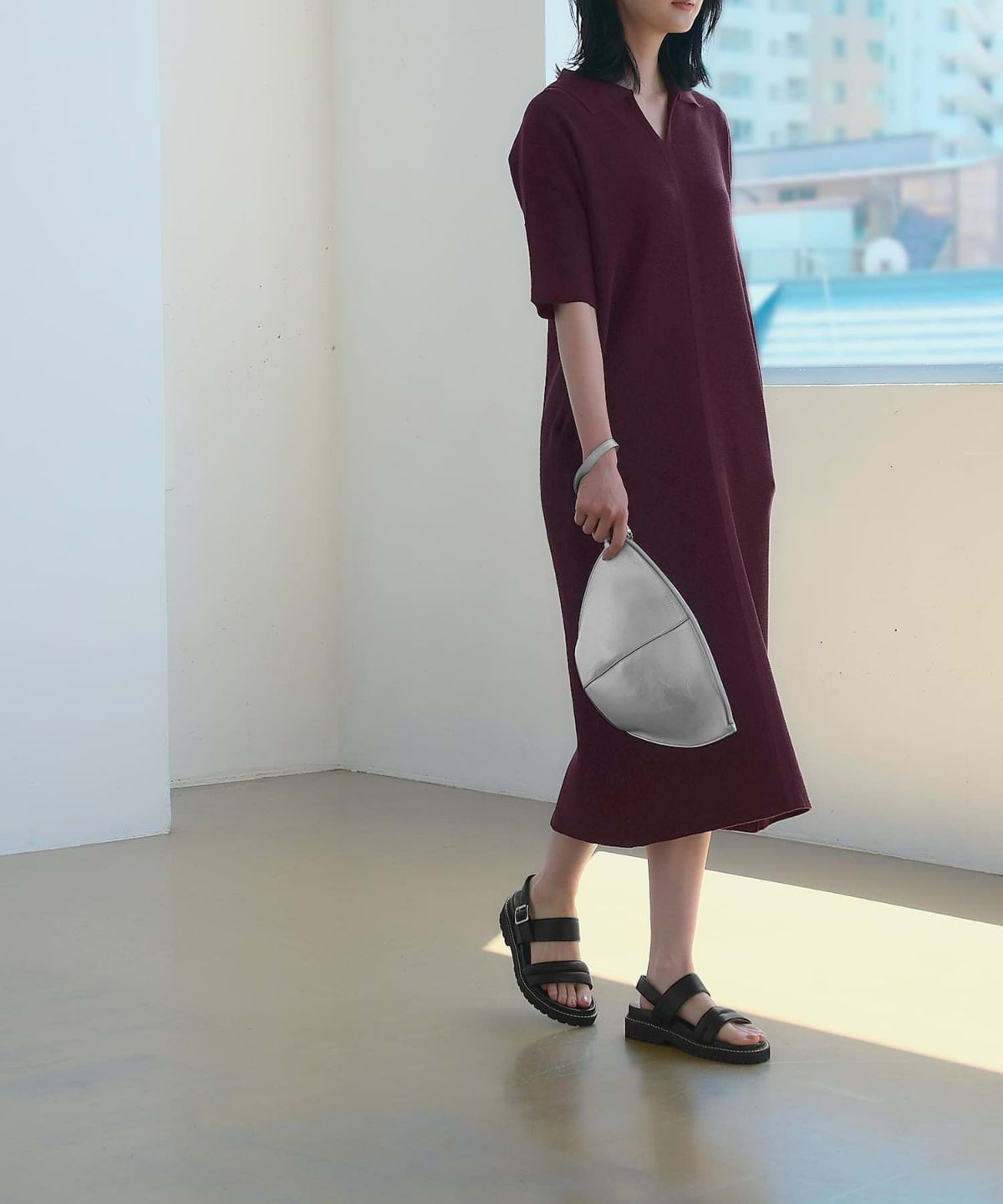 着用イメージ 170cm　02サイズ　レーズンブラウン