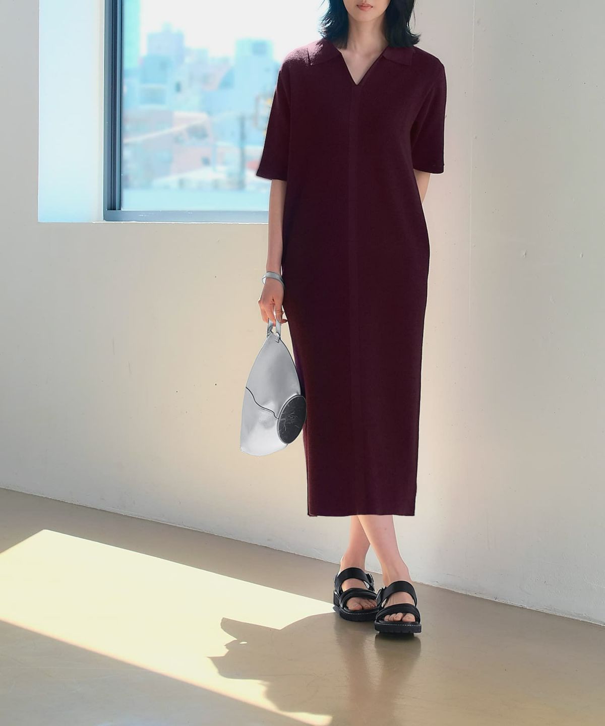 着用イメージ 170cm　02サイズ　レーズンブラウン