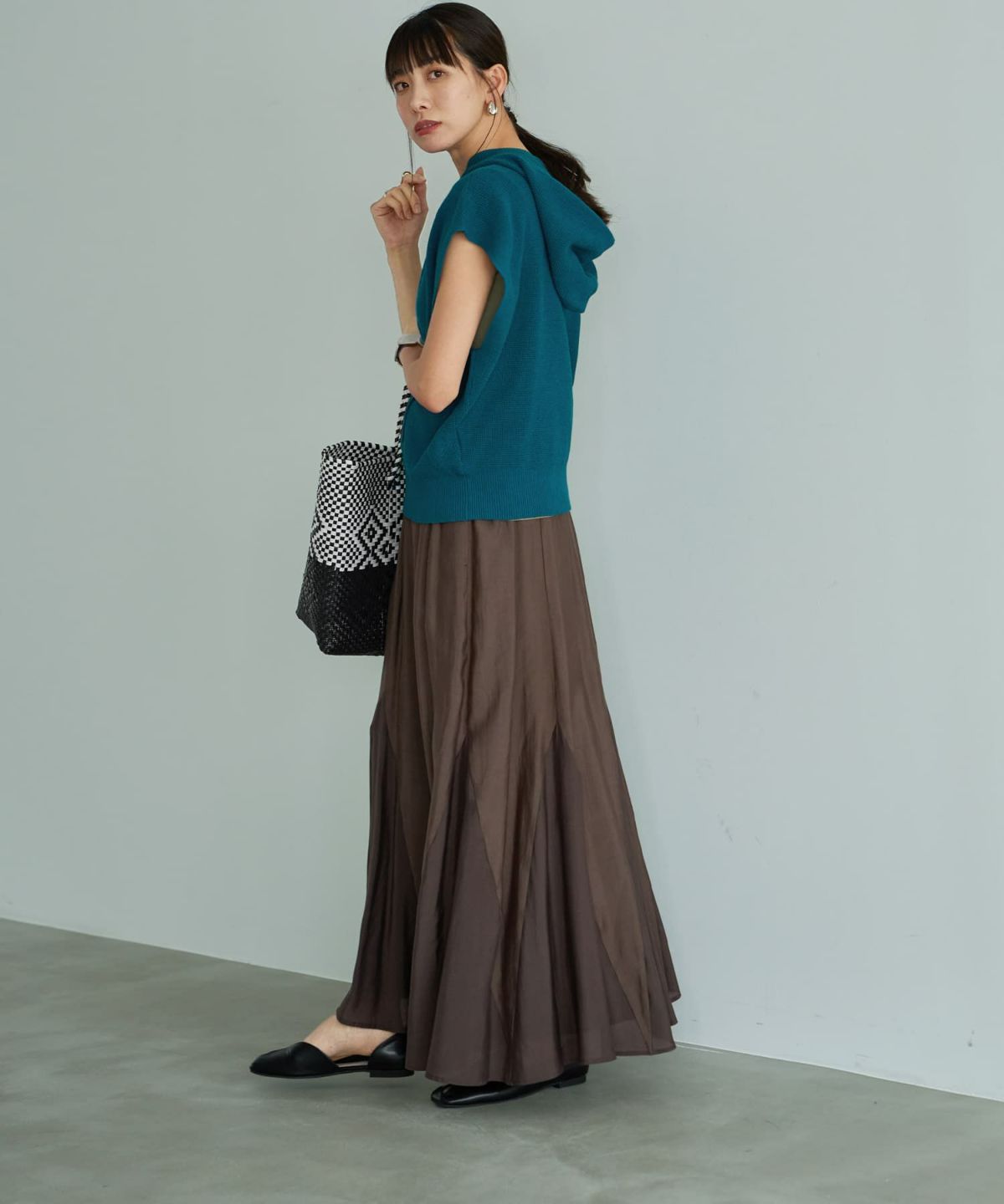 着用イメージ 165cm　シアン