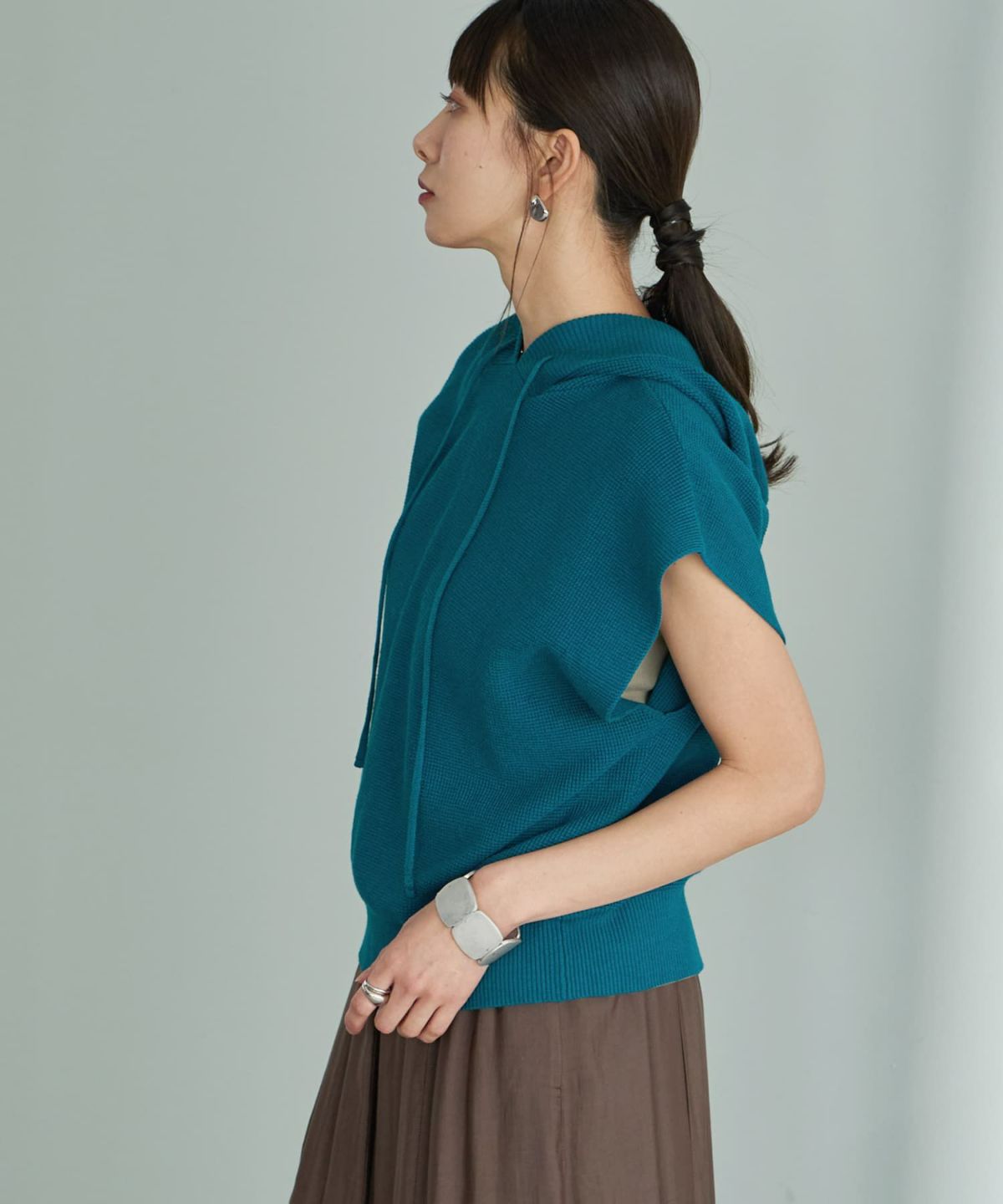 着用イメージ 165cm　シアン