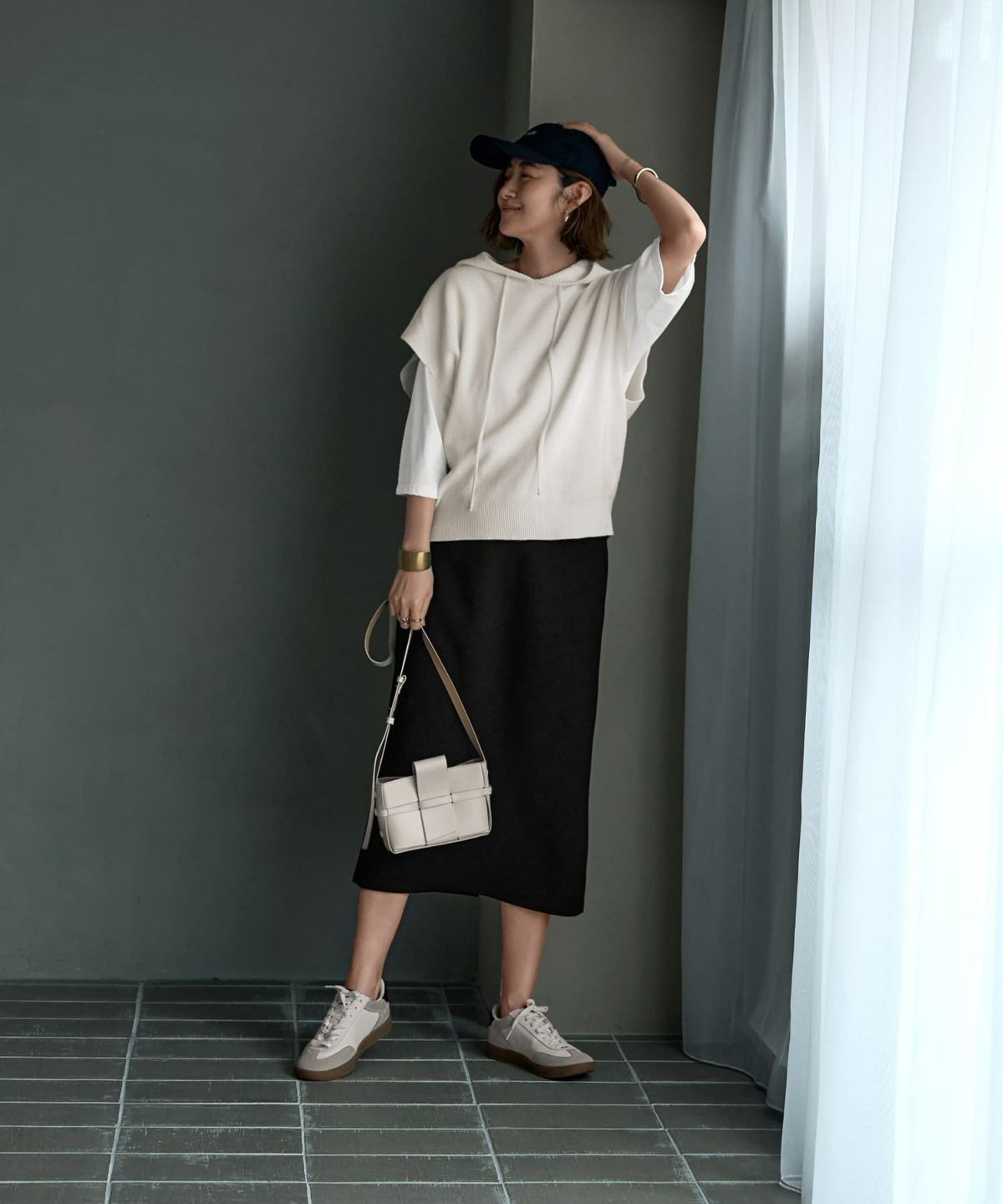 着用イメージ 165cm　ホワイト