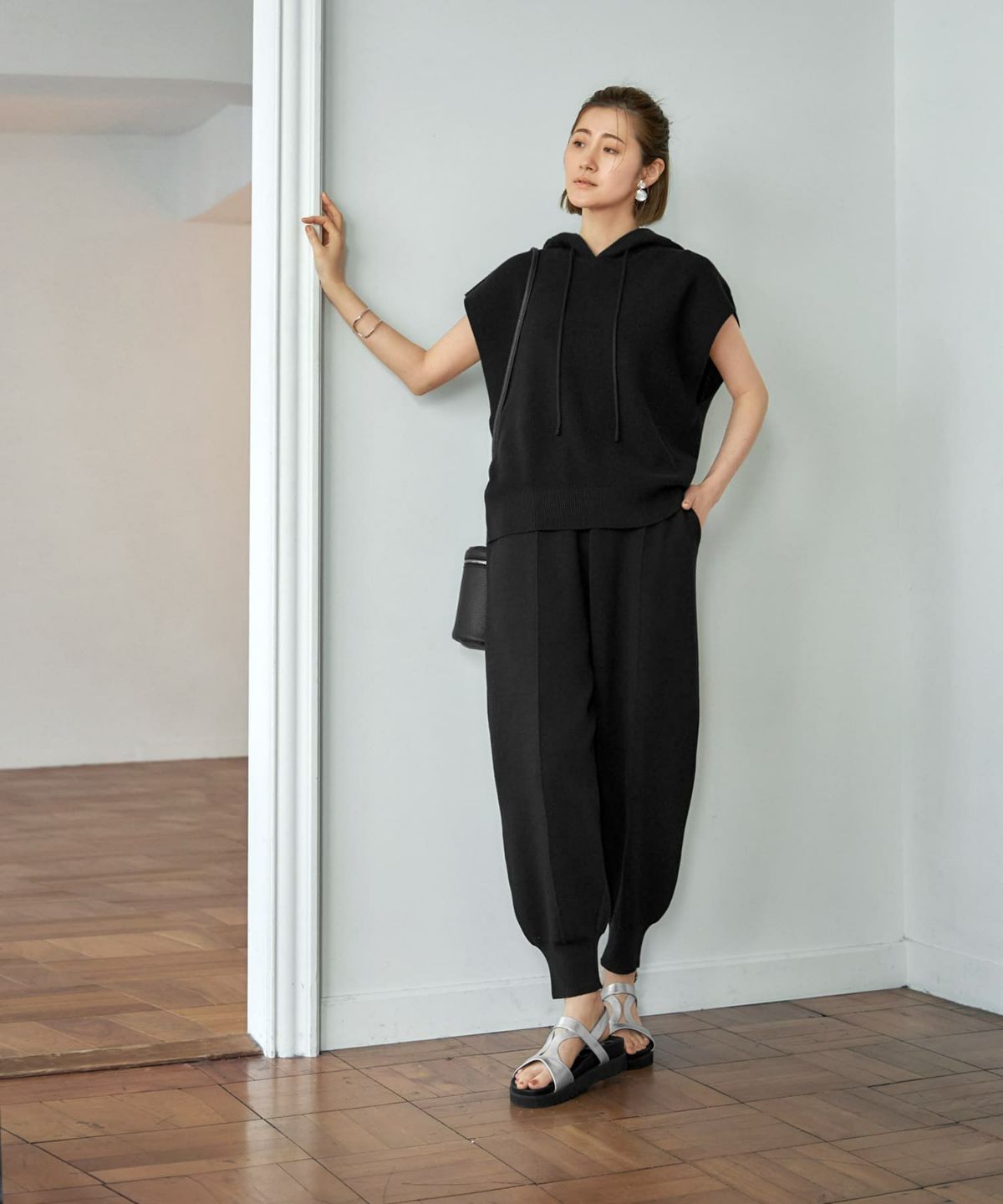 着用イメージ 166cm ブラック