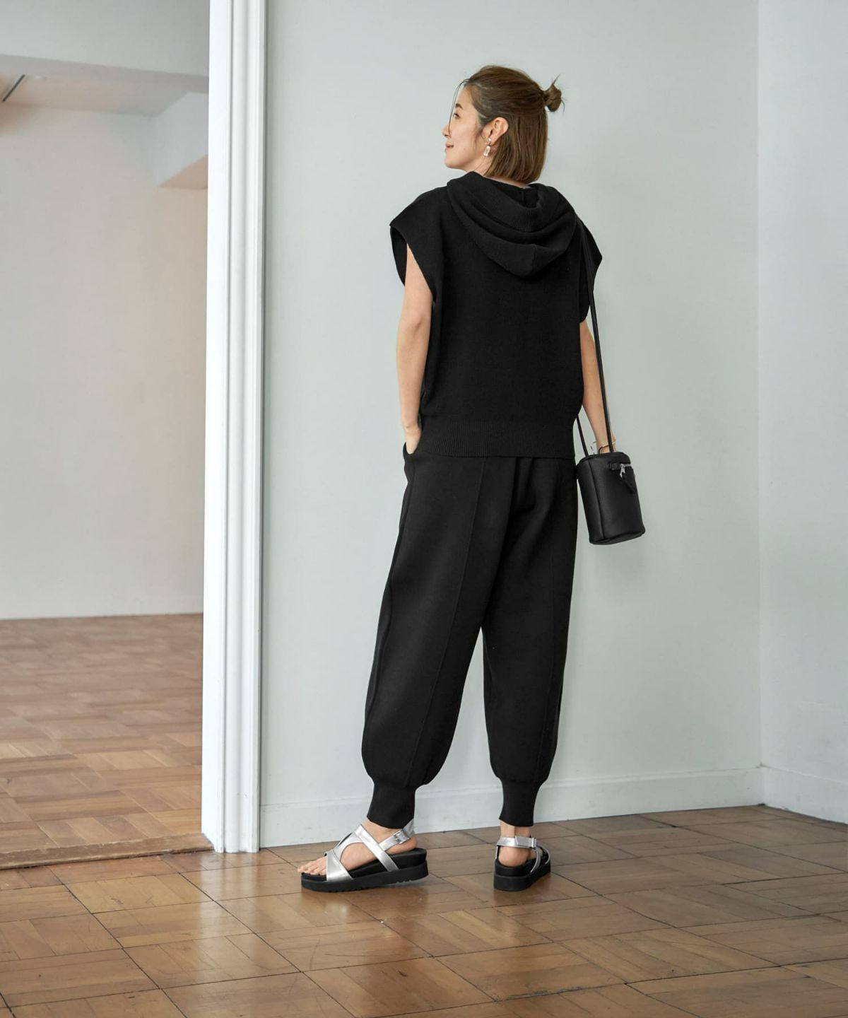 着用イメージ 166cm ブラック