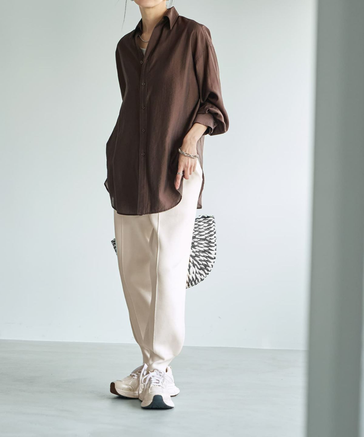 着用イメージ 165cm　ホワイト