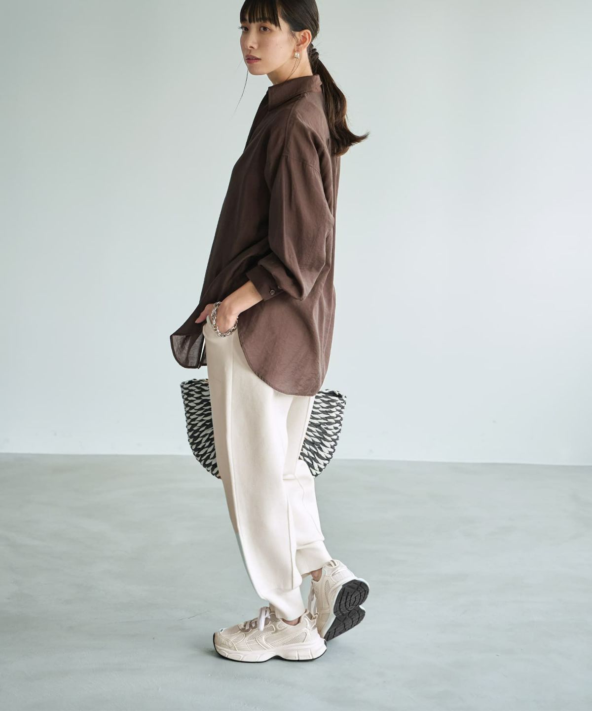 着用イメージ 165cm　ホワイト