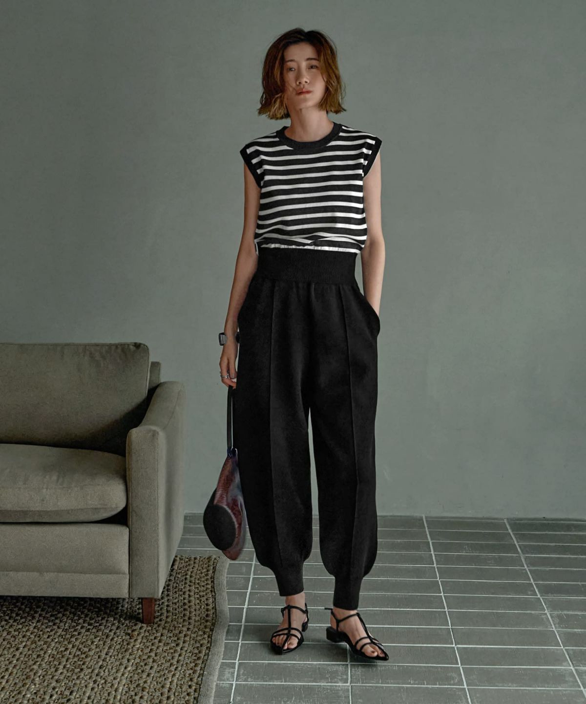 着用イメージ 166cm　ブラック