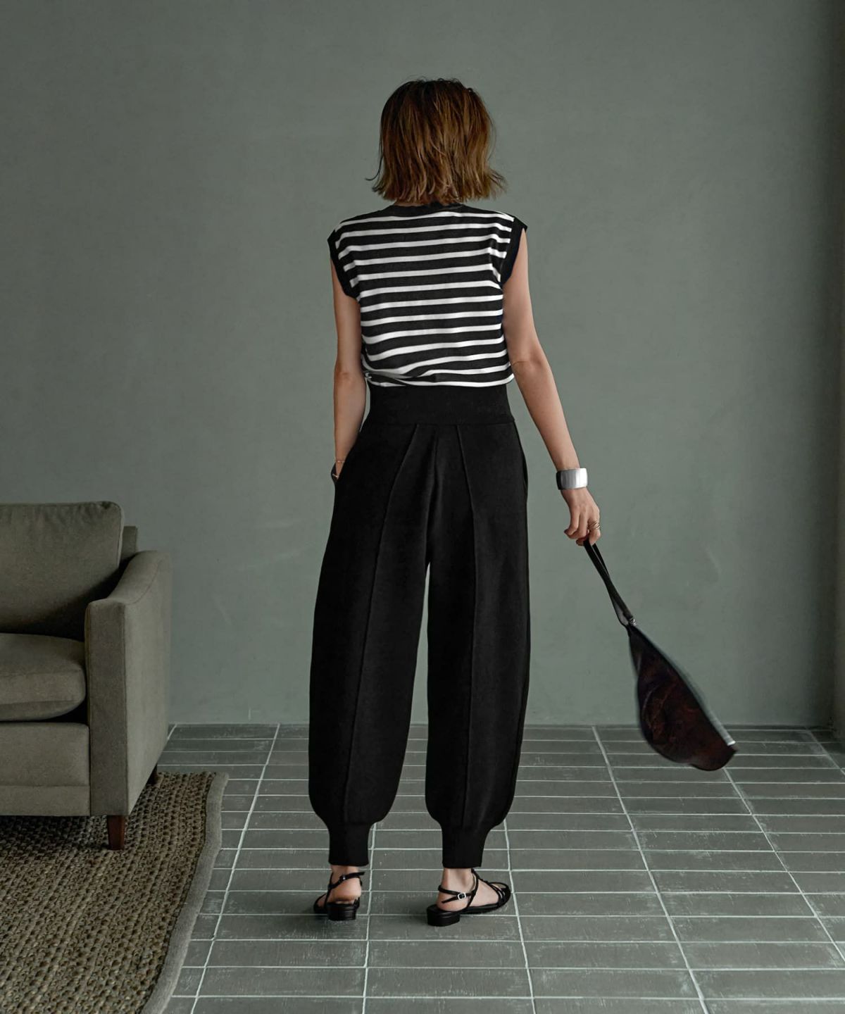 着用イメージ 166cm　ブラック