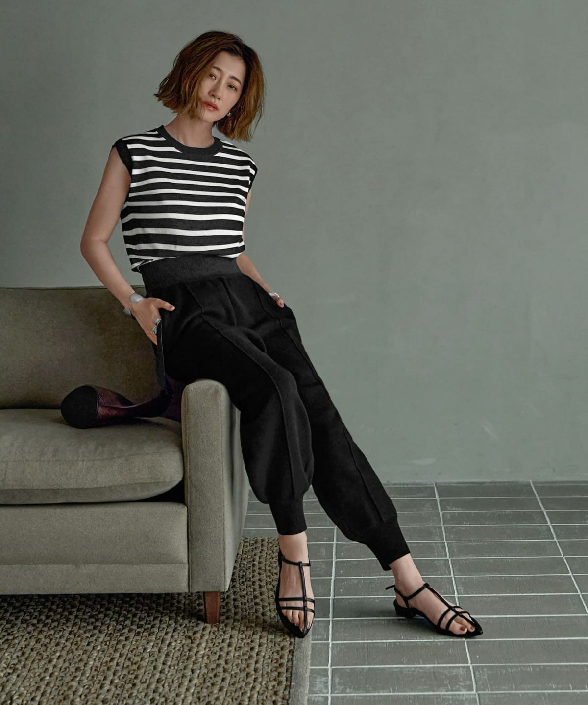 着用イメージ 166cm　ブラック