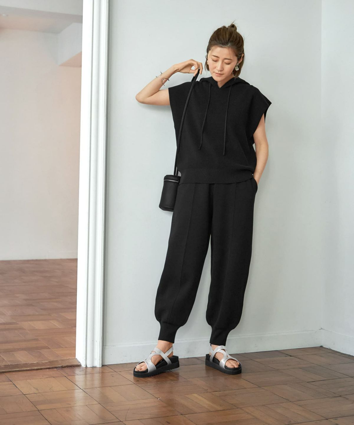 着用イメージ 166cm　ブラック