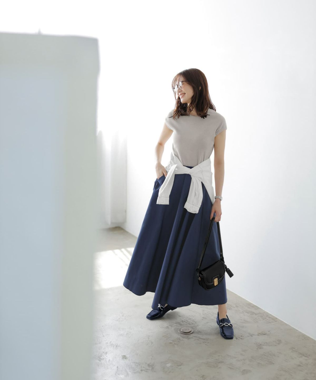 着用イメージ 166㎝　02サイズ　ネイビー