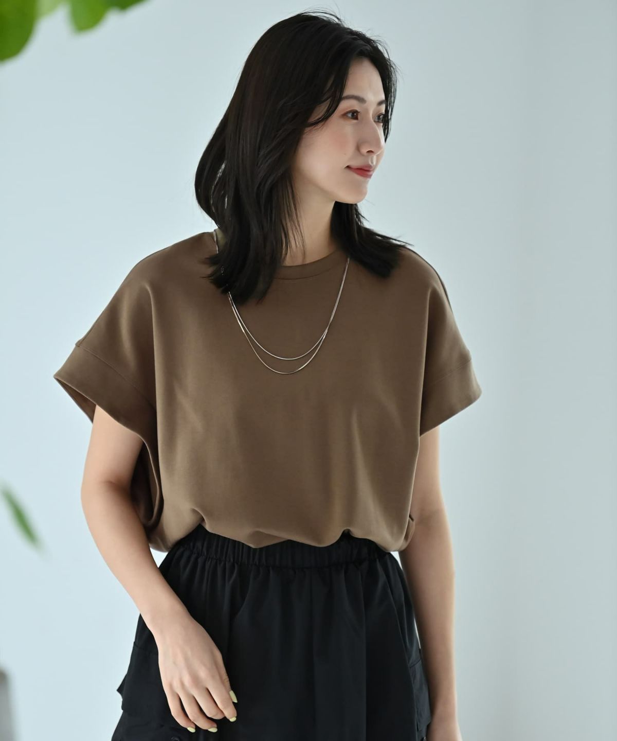 着用イメージ 172cm カーキ