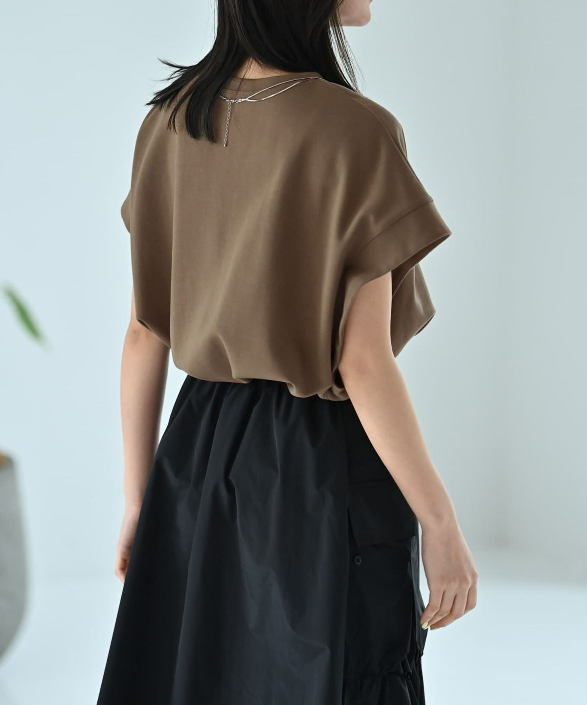 着用イメージ 172cm カーキ