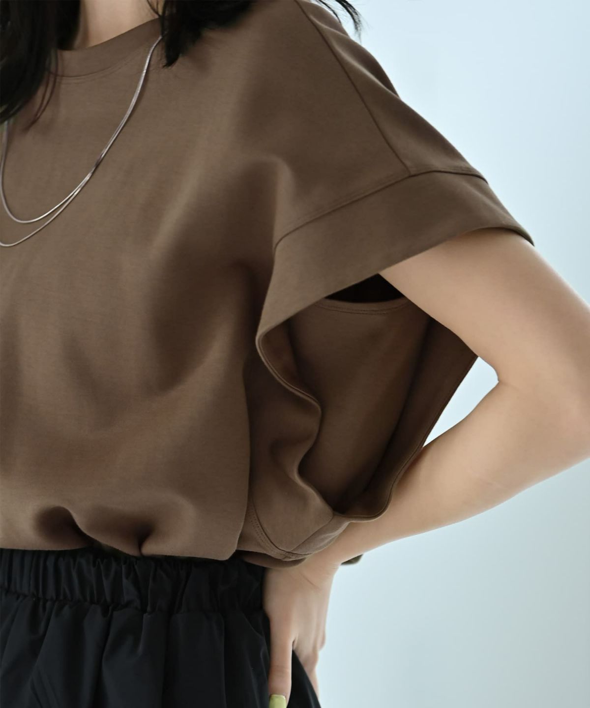 着用イメージ 172cm カーキ